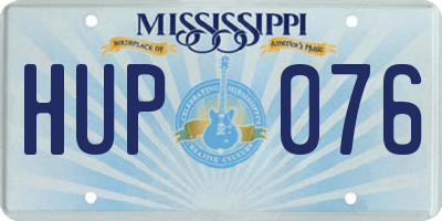 MS license plate HUP076