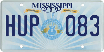 MS license plate HUP083