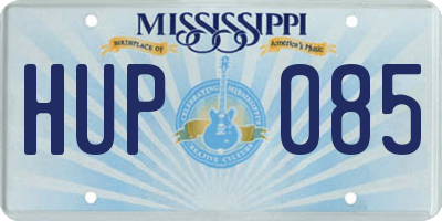 MS license plate HUP085