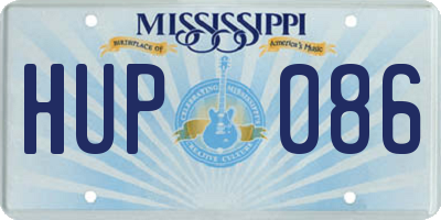 MS license plate HUP086