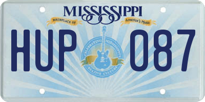 MS license plate HUP087
