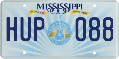 MS license plate HUP088