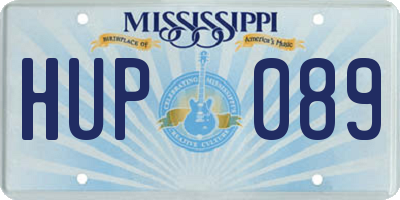 MS license plate HUP089