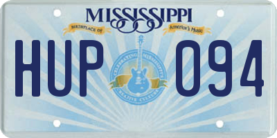 MS license plate HUP094