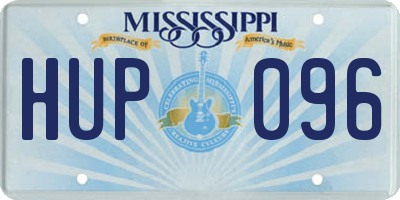 MS license plate HUP096