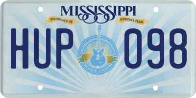 MS license plate HUP098