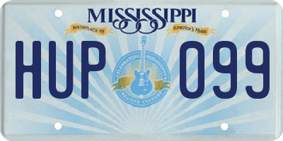 MS license plate HUP099