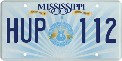 MS license plate HUP112