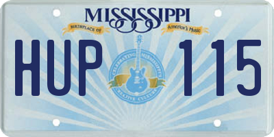MS license plate HUP115