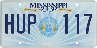 MS license plate HUP117