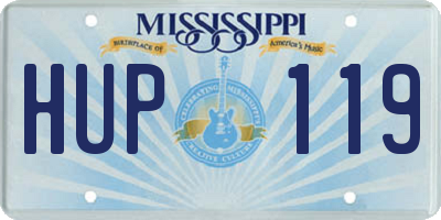 MS license plate HUP119