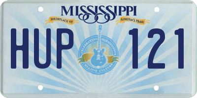 MS license plate HUP121
