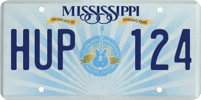 MS license plate HUP124