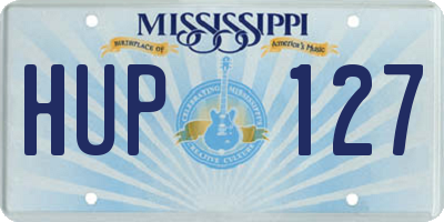 MS license plate HUP127