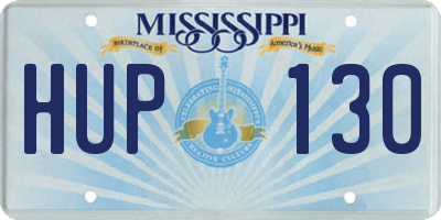 MS license plate HUP130