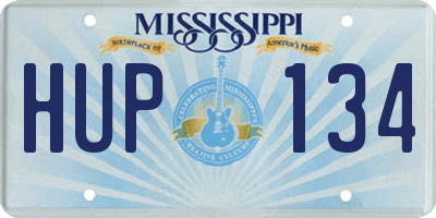 MS license plate HUP134