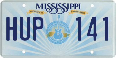 MS license plate HUP141