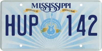 MS license plate HUP142