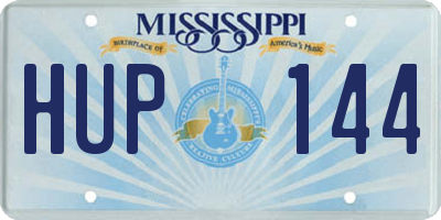 MS license plate HUP144