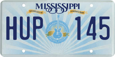 MS license plate HUP145