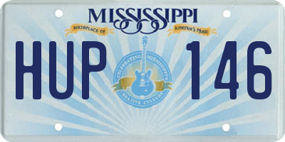MS license plate HUP146