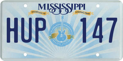 MS license plate HUP147