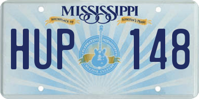 MS license plate HUP148
