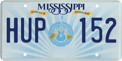 MS license plate HUP152