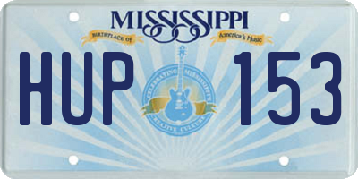 MS license plate HUP153