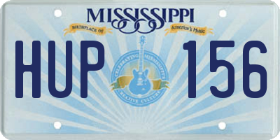 MS license plate HUP156