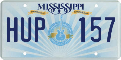 MS license plate HUP157