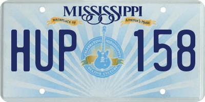 MS license plate HUP158