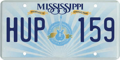 MS license plate HUP159