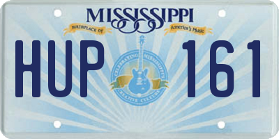 MS license plate HUP161