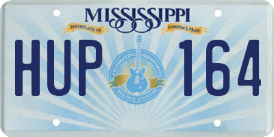 MS license plate HUP164