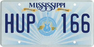 MS license plate HUP166