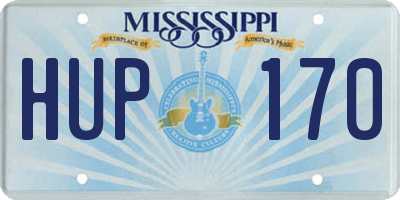 MS license plate HUP170