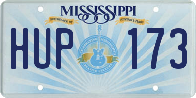 MS license plate HUP173