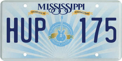 MS license plate HUP175