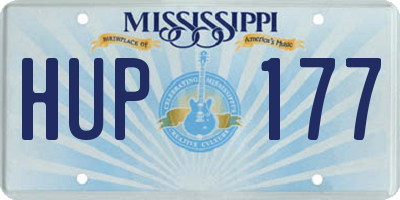 MS license plate HUP177