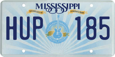 MS license plate HUP185