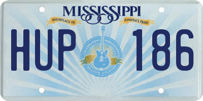 MS license plate HUP186