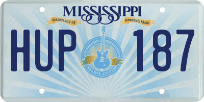 MS license plate HUP187