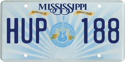 MS license plate HUP188