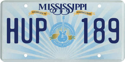 MS license plate HUP189