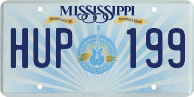 MS license plate HUP199