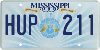 MS license plate HUP211