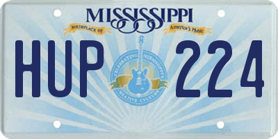 MS license plate HUP224