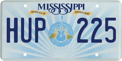 MS license plate HUP225