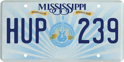MS license plate HUP239